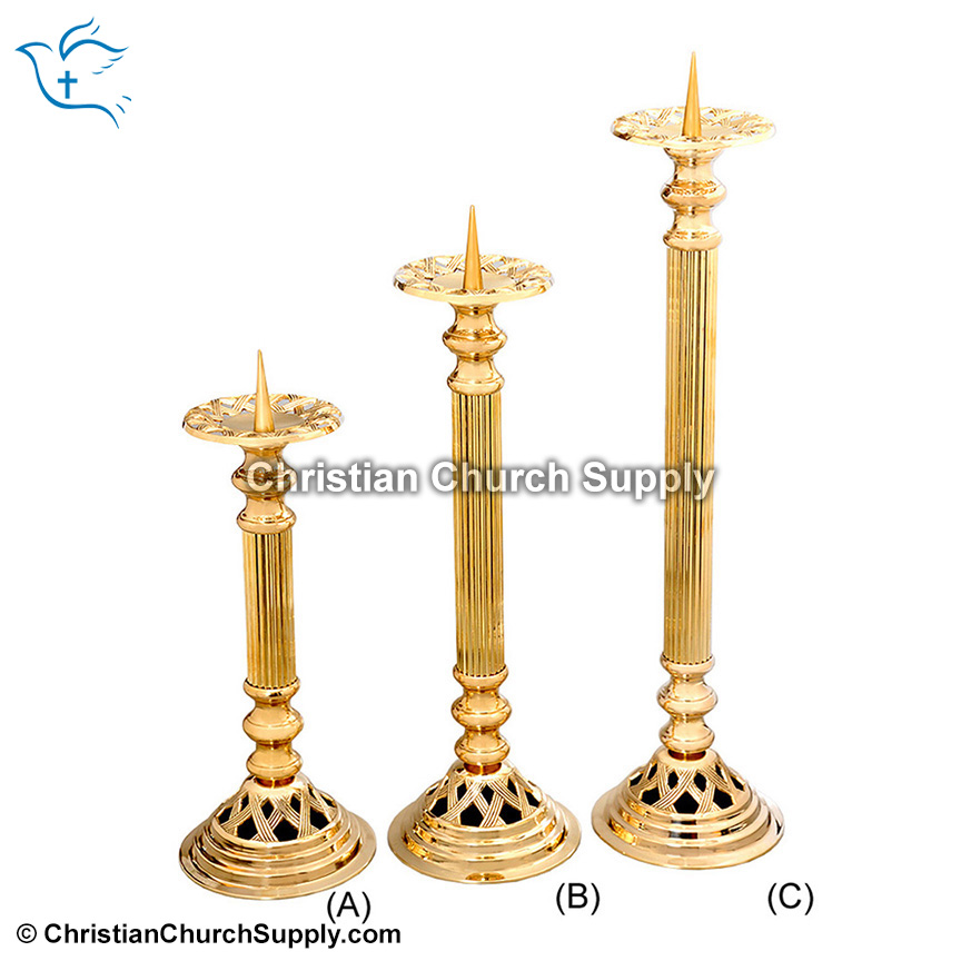 Altar Candlesticks - Antique Altar Candlesticks, Altar Cross and