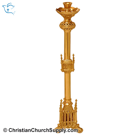 Brass Altar Gothic Style Candlestick