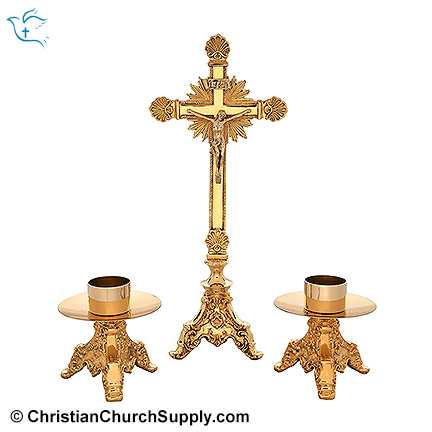 Brass Altar Set with Socket