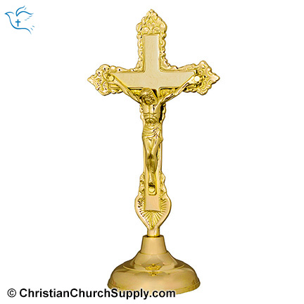 Brass Alter Cross Catholic Statuary
