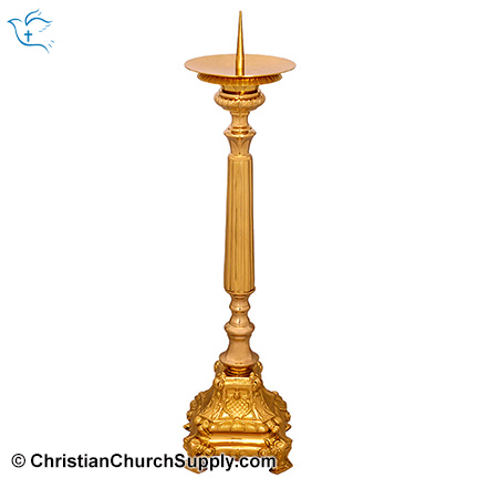 Brass Candlestick with Nail