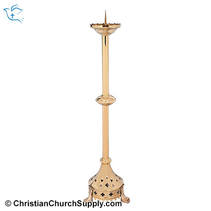 Brass Candlestick with Nail