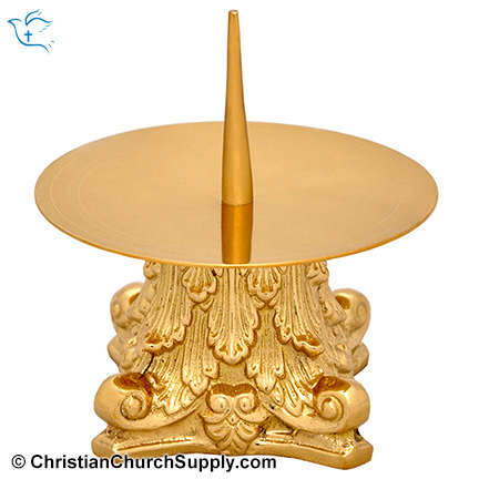 Brass Candlestick with Spike