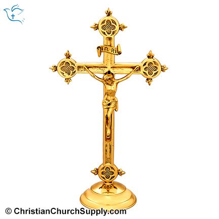 Brass Catholic Crucifix