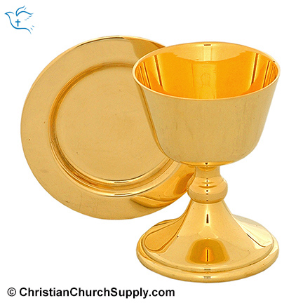 Brass Chalice and Paten