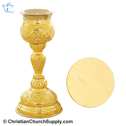 Brass Chalice and Paten