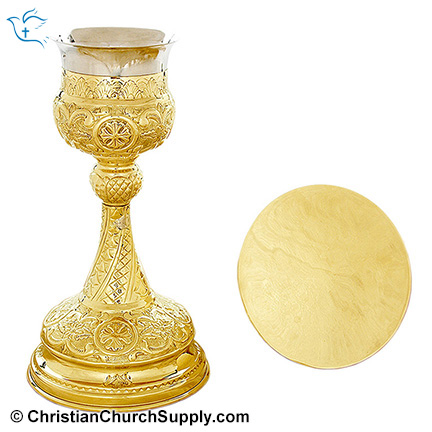 Brass Chalice and Paten