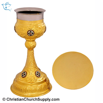 Brass Chalice and Paten