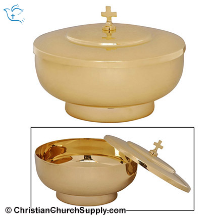 Brass Ciborium with Crossed