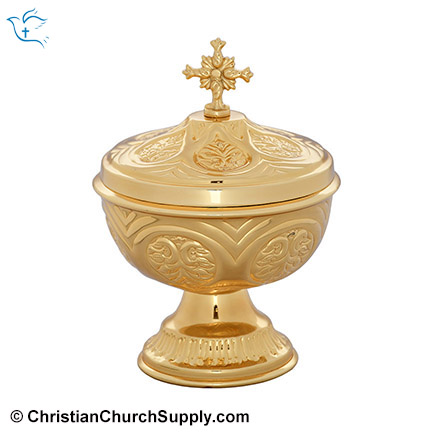 Brass Ciborium with Crossed