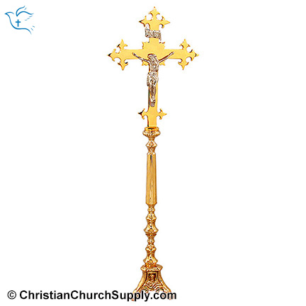 Brass Holy Family Crucifix