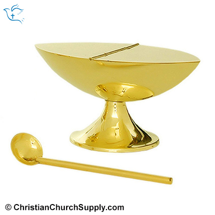 Brass Incense Boat and Spoon for Censor