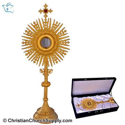 Brass Monstrance Italian Style With Box