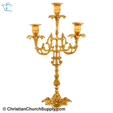 Brass Orthodox Russian Candlestick