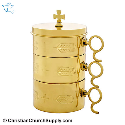 Carved Brass Ciborium