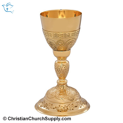 Hand Carved Brass Chalice