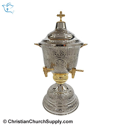 Hand Carved Holy Water Font 2 Tap 10 Lt