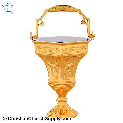 Heavy Holy Water Bucket 6 Corner