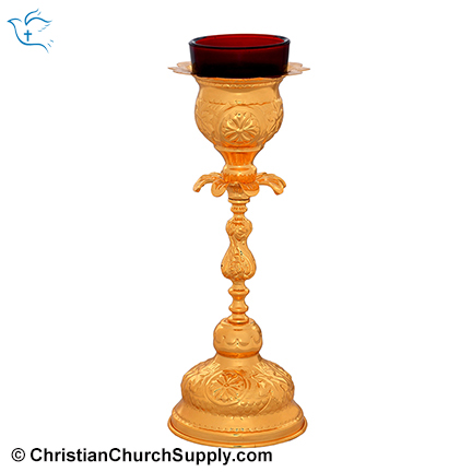 Orthodox Vigil Oil Candle with Red Colour T Light