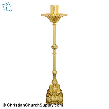 Solid Brass Paschal Candle Holder