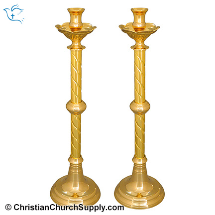 Twist Stem Altar Candlestick